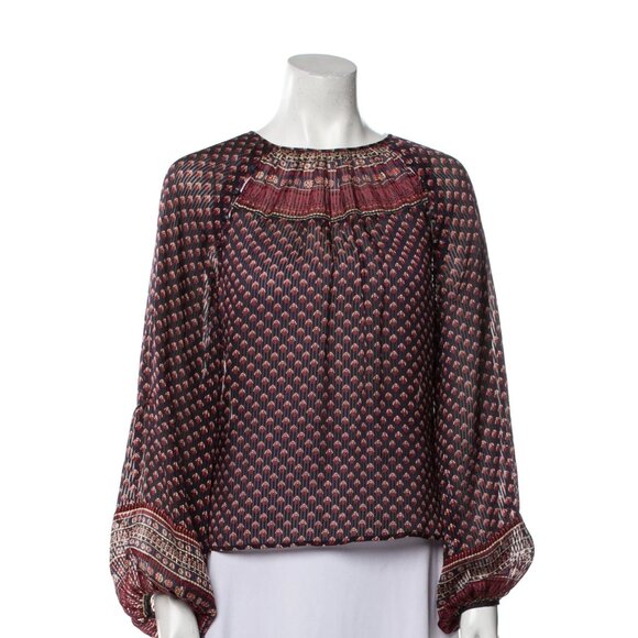 Doen Manzanita Silk Blouse Small - Picture 2 of 5